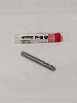 ACCUPRO Ball End Mill: 8.00 mm Dia, 20.00 mm LOC, 4 Flute 01217496