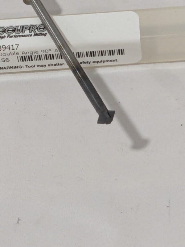ACCUPRO Double Angle Milling Cutter 90 °, 1/4" Cut Dia, 1/8" Cut Width 38389417