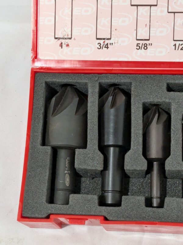 KEO Countersink Set: 6 Pc, 1/4 to 1" Head Dia, 6 Flute 919-000-040 INCOMPLETE