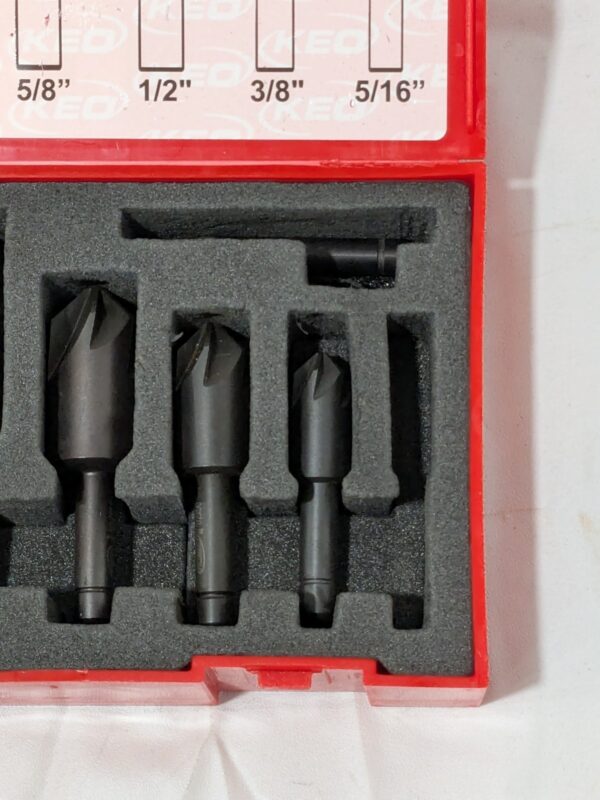 KEO Countersink Set: 6 Pc, 1/4 to 1" Head Dia, 6 Flute 919-000-040 INCOMPLETE