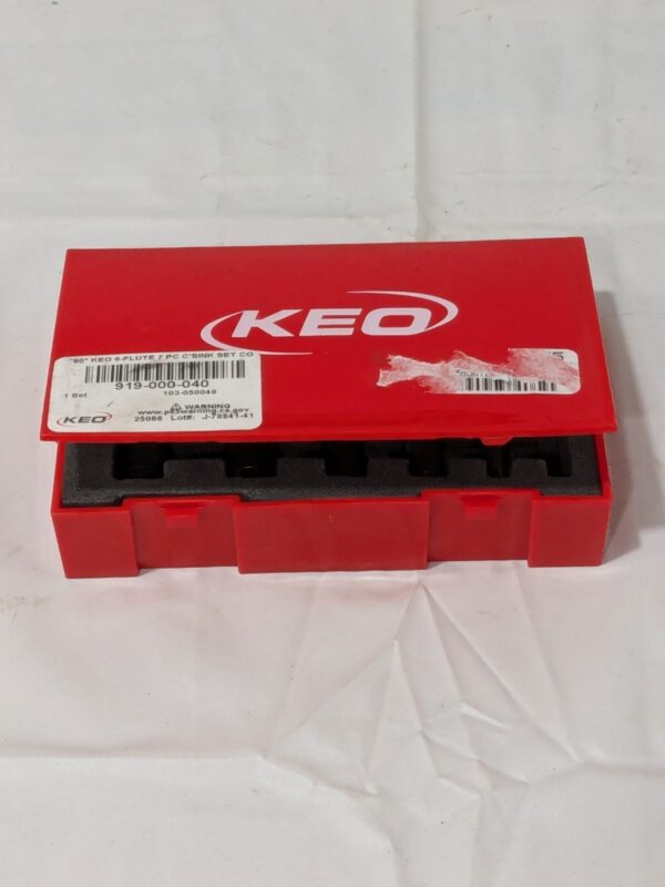 KEO Countersink Set: 6 Pc, 1/4 to 1" Head Dia, 6 Flute 919-000-040 INCOMPLETE