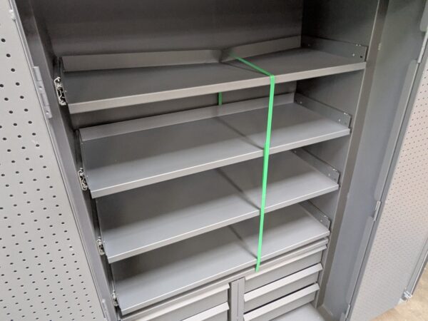 Durham Heavy Duty Storage Cabinet w/ Pegboard Door 4-Shelf 6-Drawer 78 x 48 x 24