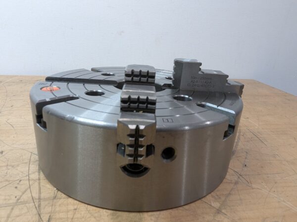 Hertel 4 Jaw Manual Independent Lathe Chuck 10" A2-6 Mount 97018360 PARTS/REPAIR