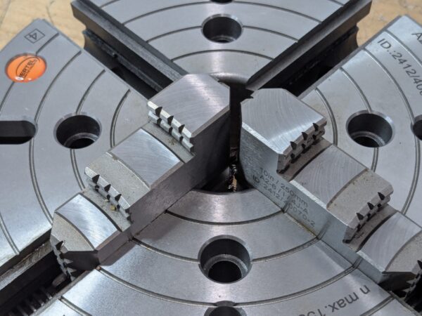 Hertel 4 Jaw Manual Independent Lathe Chuck 10" A2-6 Mount 97018360 PARTS/REPAIR