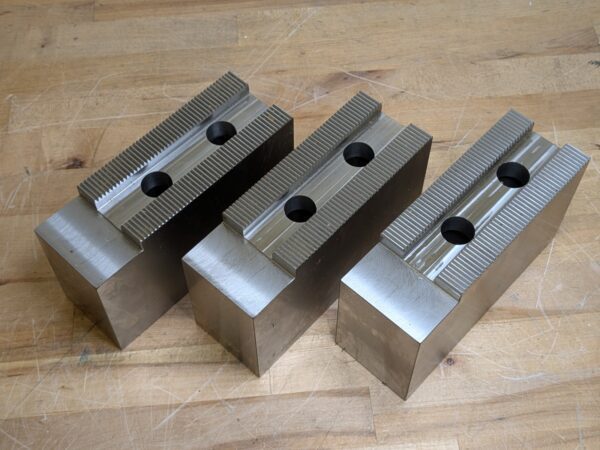 Set of 3 Steel Soft Jaws for 18 - 21" Lathe Chucks 3mm x 60 Serrations K3-21400F