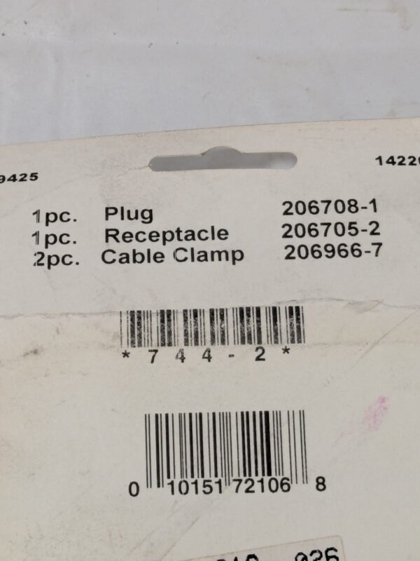 TE Connectivity Panel Mount Plug and Receptacle Kit 744-2