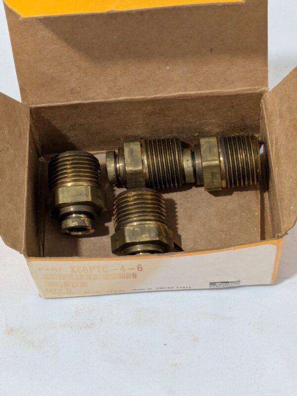 Parker Push-To-Connect Fittings Qty 4 X68PTC-4-6