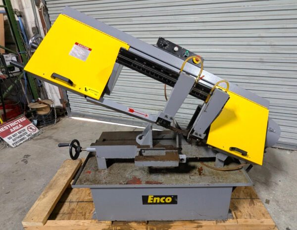 ENCO 9 x 16" Horizontal Bandsaw 220V / 1PH 919522 *Used* *Needs Motor*