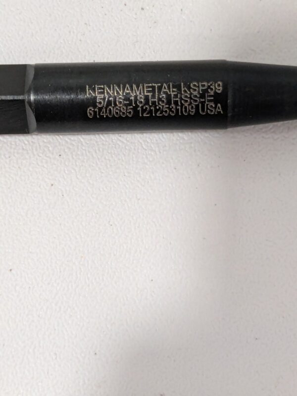 KENNAMETAL Spiral Flute Tap: 5/16-18, 3 FL 6140685