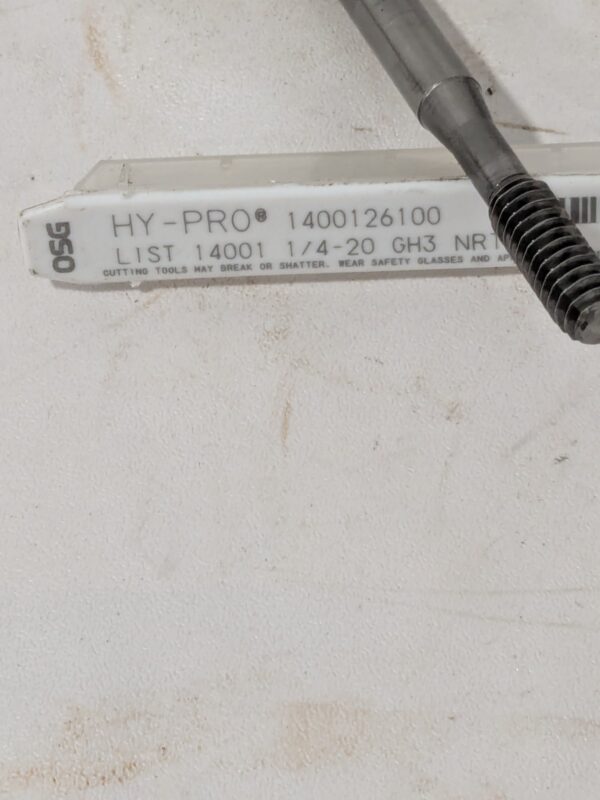 OSG Thread Forming Tap: 1/4-20 UNC, Modified Bottoming Chamfer 1400126100