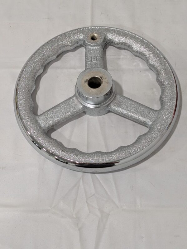 GIBRALTAR 8" Spoked Straight Handwheel: Chrome-Plated 3 Spokes FCIHW-8-STR-G