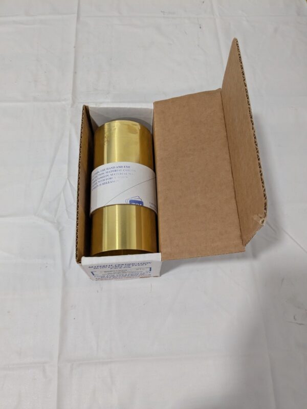 TBI Metal Shim Stock: Roll, 0.0020" Thick, 100" Long, 6" Wide, 260 Brass M-BBN-2