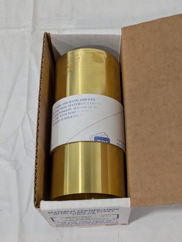 TBI Metal Shim Stock: Roll, 0.0020" Thick, 100" Long, 6" Wide, 260 Brass M-BBN-2