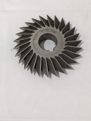 Double Angle Milling Cutter: 45 °, 4″ Cut Dia HSS 328-4435
