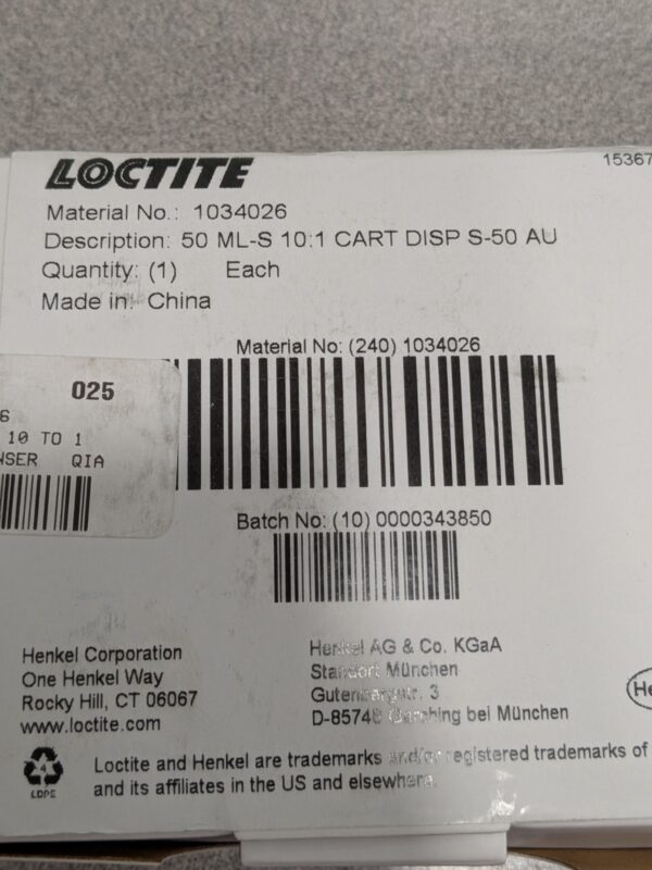Loctite 50ml Dual Cartridge Applicator Manual Epoxy Dispenser Gun 1034026