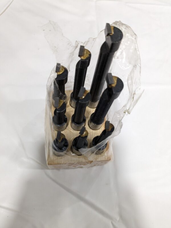 9 Pc Boring Bar Set 5/16 to 9/16" Min Diam, 2-1/4 to 4-1/2" OAL 375-1206