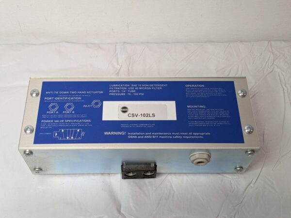BIMBA Anti-Tiedown Two-Hand Actuator Control Unit 1/4"NPTF 70-100 PSI CSV-102LS