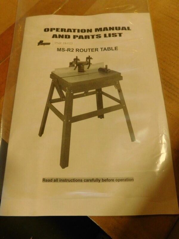 MS-R2 Router Table 26" X 20" X 34" 45 Degree Tilt 3/4HP to 5HP MS-R2