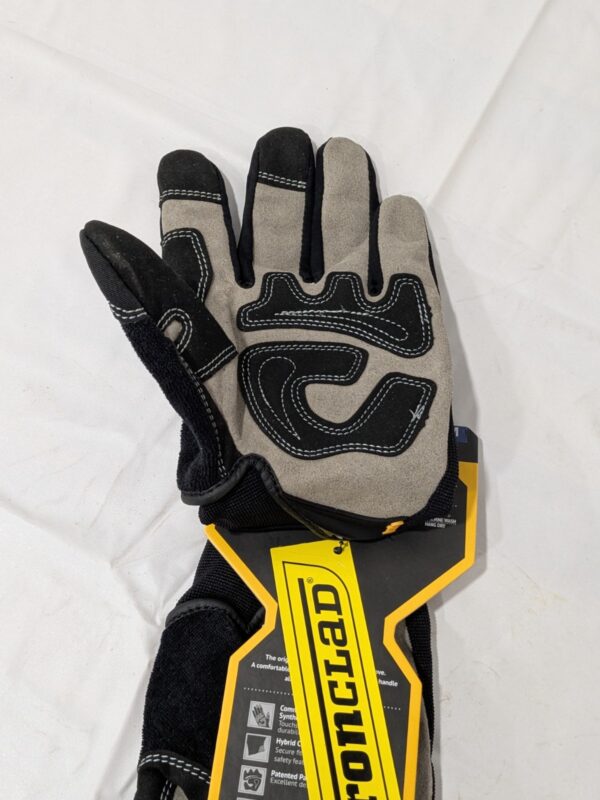 Ironclad Leather Palm Gloves, Straight Thumb, Black, Sz M, 1 Pair GUG-03-M