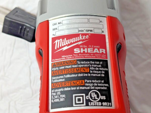 Milwaukee 18 Gauge Metal Shear 6852-20