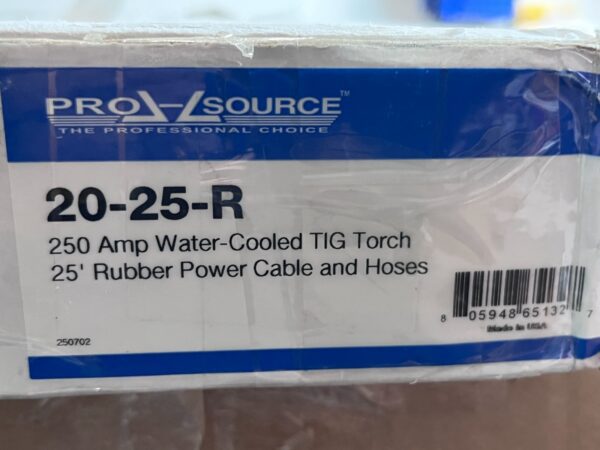 PRO-SOURCE 250 Amp 25' Outfit 20 Water Cooled TIG Welding Torch Kit 20-25-R