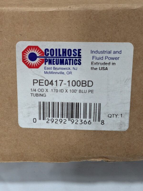 COILHOSE PNEUMATICS Polyethylene Tube: 1/4" OD, 100' Long PE0417-100BD