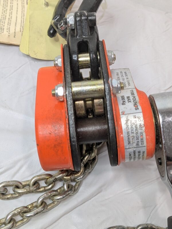 CM Manual Mini-Ratchet Lever Hoist 1100 Lb Capacity 5 Ft Lift 0215
