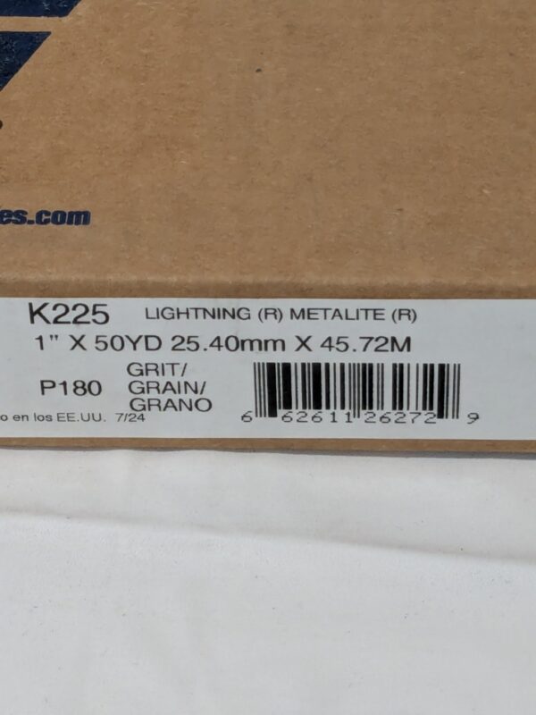 NORTON 1" x 50 Yd 180 Grit Aluminum Oxide Shop Roll 66261126272