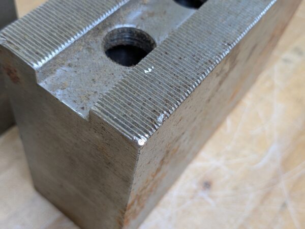 Set of 3 H&R Mfg Square Soft Jaws for 15" Chucks HR-155-5.0-OP Surface Rust