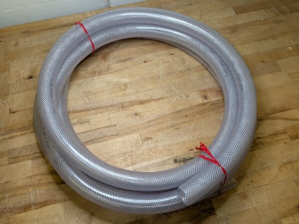 Clear Vinyl Reinforced PVC Hose 20 Ft. x 1-1/4 In. ID. 100 PSI Max.