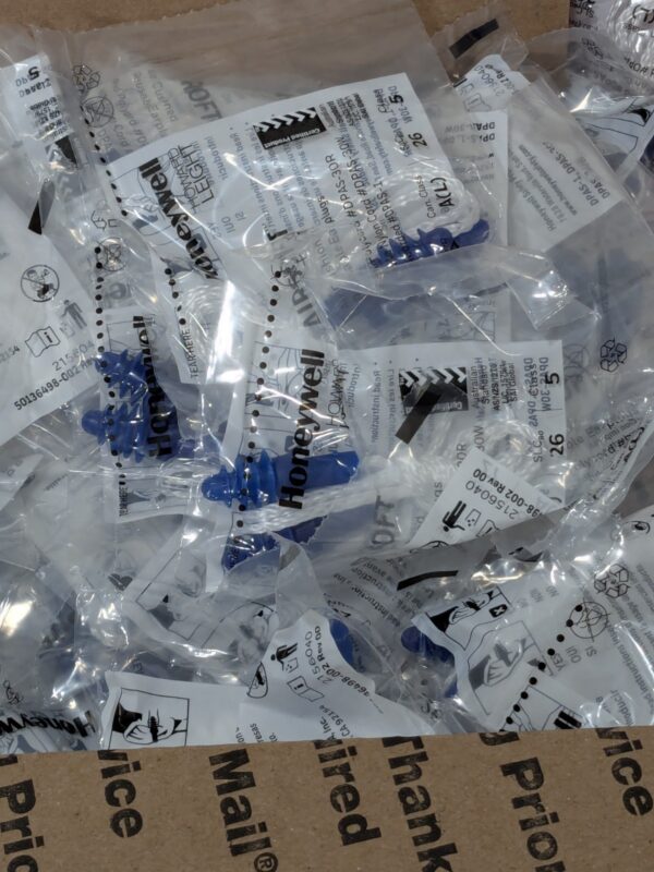 HOWARD LEIGHT Earplugs: 27 dB, Rubber, Flanged, Push-In, Corded Qty 100 DPAS-30W