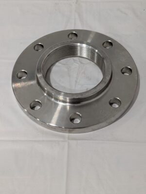 Threaded Pipe Flange 4" Pipe, 9" OD, Stainless Steel, 3/4" Bolt Hole A435-64