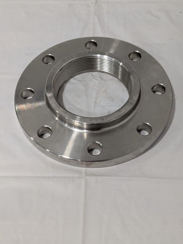 Threaded Pipe Flange 4" Pipe, 9" OD, Stainless Steel, 3/4" Bolt Hole A435-64