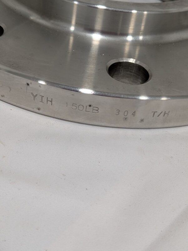 Threaded Pipe Flange 4" Pipe, 9" OD, Stainless Steel, 3/4" Bolt Hole A435-64