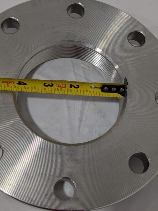 Threaded Pipe Flange 4" Pipe, 9" OD, Stainless Steel, 3/4" Bolt Hole A435-64