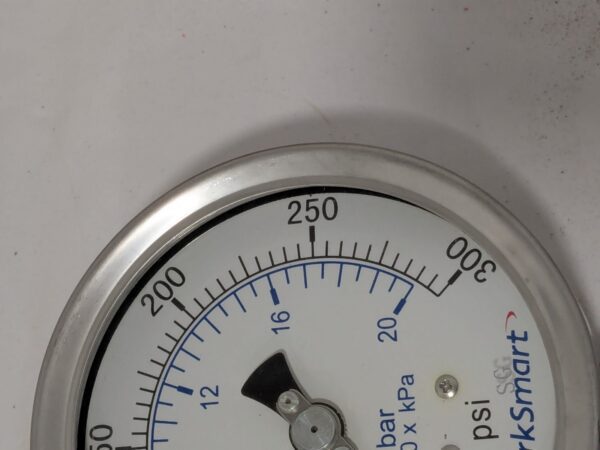 Pressure Gauge: 4" Dial, 300 psi, 1/4" Thread, NPT, Lower Mount WS-PE-GAGE-265