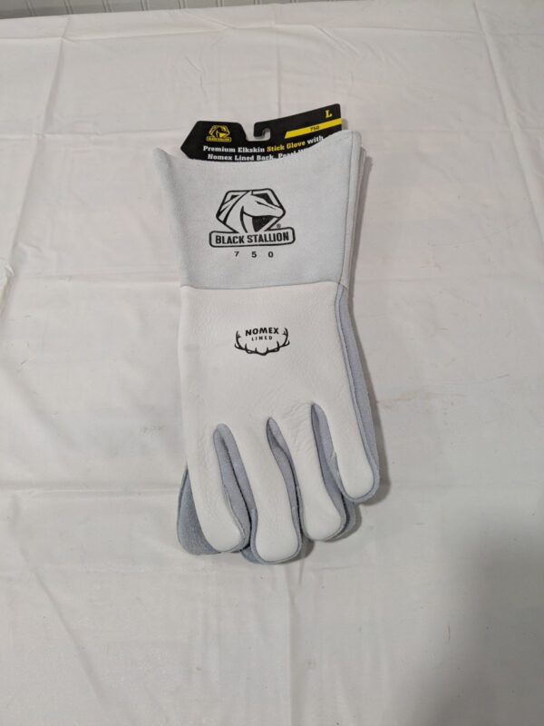 Black Stallion 750 Premium Grain Elkskin Stick Welding Gloves Sz Large