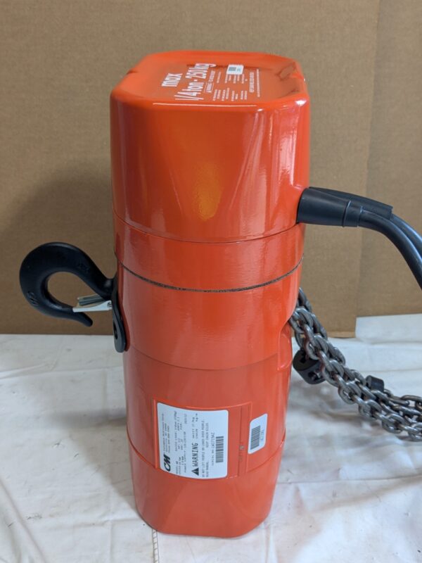 CM Valustar Electric Chain Hoist 1/4 Ton Capacity 10 Ft. Lift 16 FPM 2401-10 FT