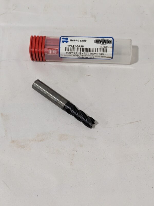 OSG Square End Mill: 11/32" Dia, 7/8" LOC, 4 Flute HP441-3438