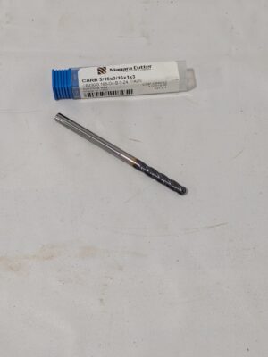 Niagara Cutter Ball End Mill: 3/16" Dia, 1" LOC, 4 Flute 17001836