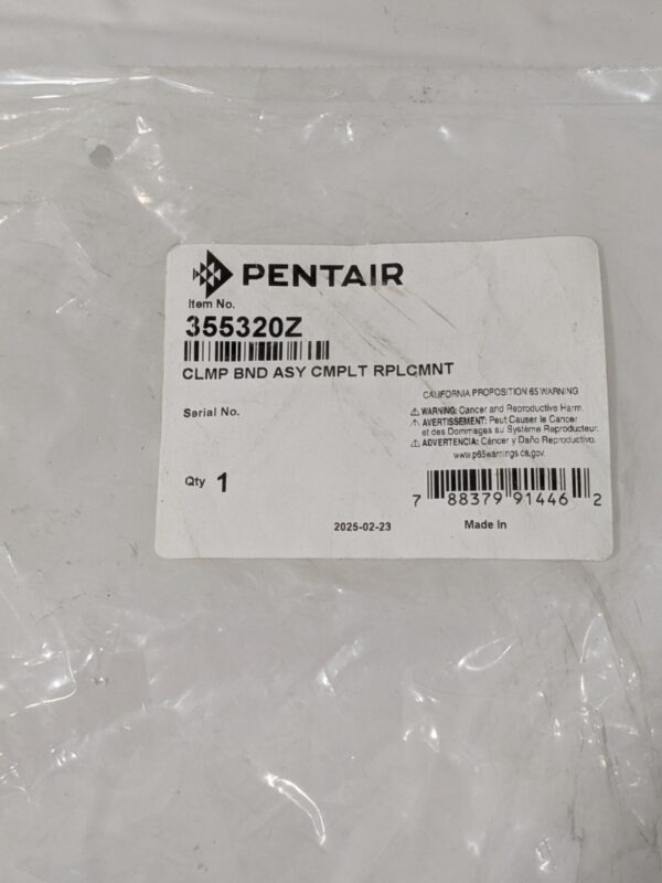 Pentair Pump Band Clamp With Knob for Challenger Pump 355320Z