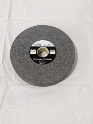 Brite Star Convolute Wheel 6" Dia, 1" Face Width, 1" Hole 4,500 RPM, Grade 9SFIN