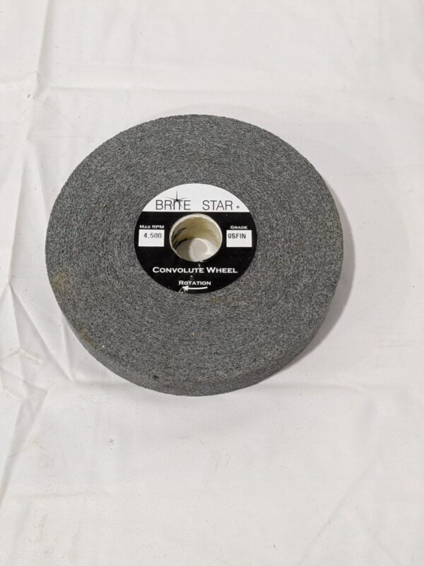 Brite Star Convolute Wheel 6" Dia, 1" Face Width, 1" Hole 4,500 RPM, Grade 9SFIN