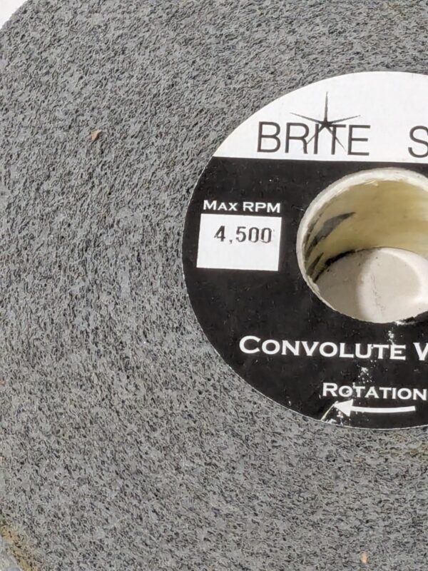 Brite Star Convolute Wheel 6" Dia, 1" Face Width, 1" Hole 4,500 RPM, Grade 9SFIN