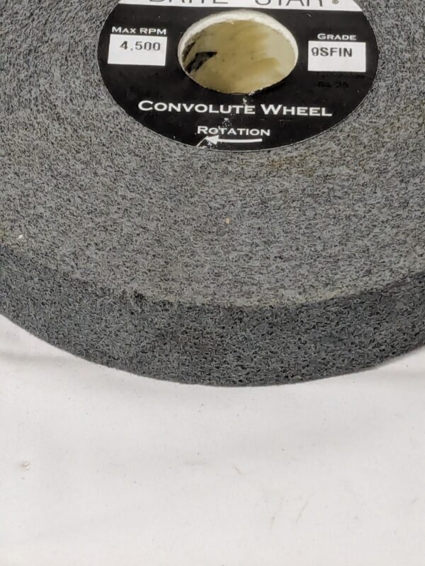 Brite Star Convolute Wheel 6" Dia, 1" Face Width, 1" Hole 4,500 RPM, Grade 9SFIN