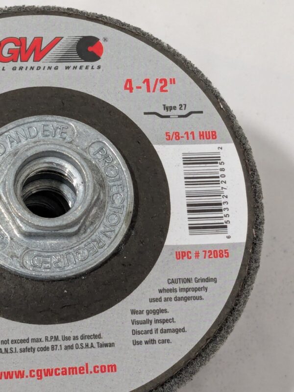 CGW Grinder Wheel 4-1/2 x 5/8-11 Silicon Carbide Hard-Medium Qty 6 72085