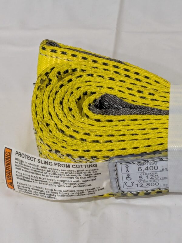 LIFTEX Flat Eye & Eye, Type 3 Web Sling: 6' Long, 2" Wide FBE292X6PD