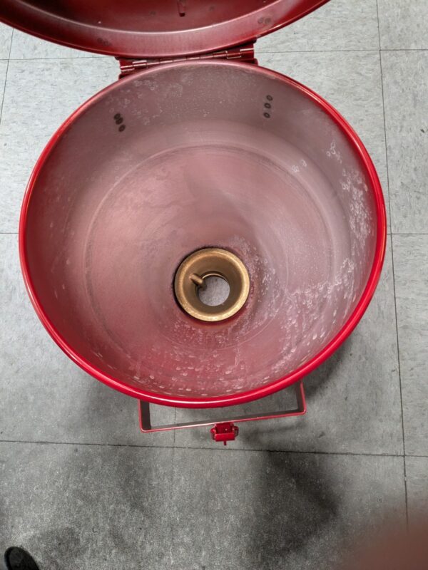 Justrite Self Closing Drum Funnel w/ Flame Arrester 10" H x 10-3/4" Dia 08207