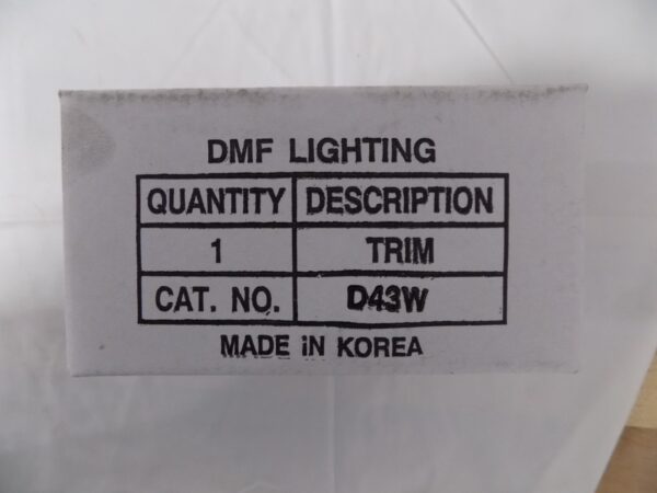 DMF Lighting 3" Metal Trim D43W