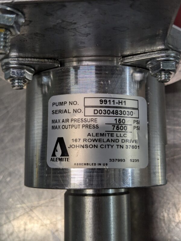 Alemite Ram Air Motor Grease Pump and Cover Assembly for 35 lb. Drums 9911-H1